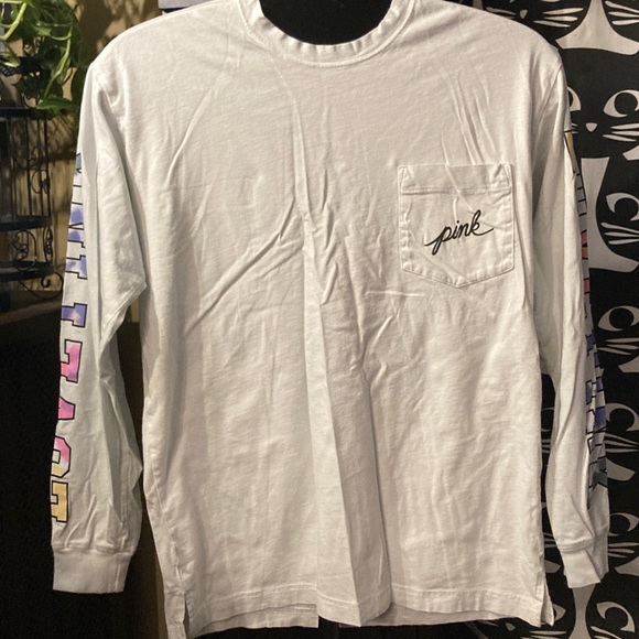 Long Sleeve Pink Campus Tee - Picture 1 of 5